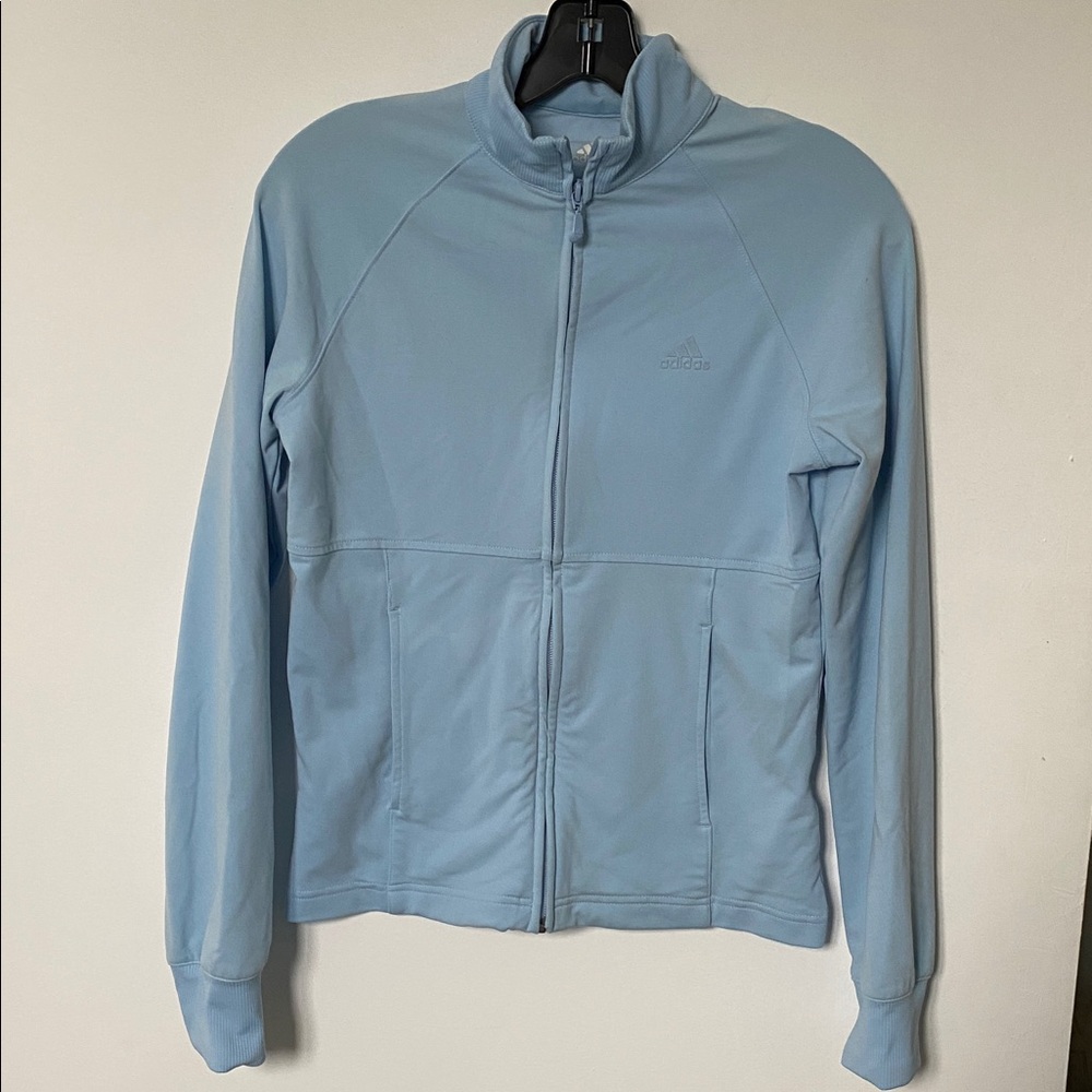 Adidas Sky Blue Full-Zip Hoodie